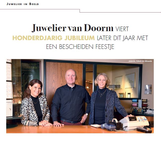 Juwelier van Doorm viert honderdjarig jubileum